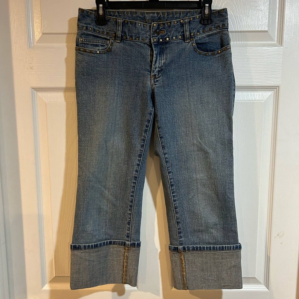 Michael Kors Studded Cropped Capri Jeans
